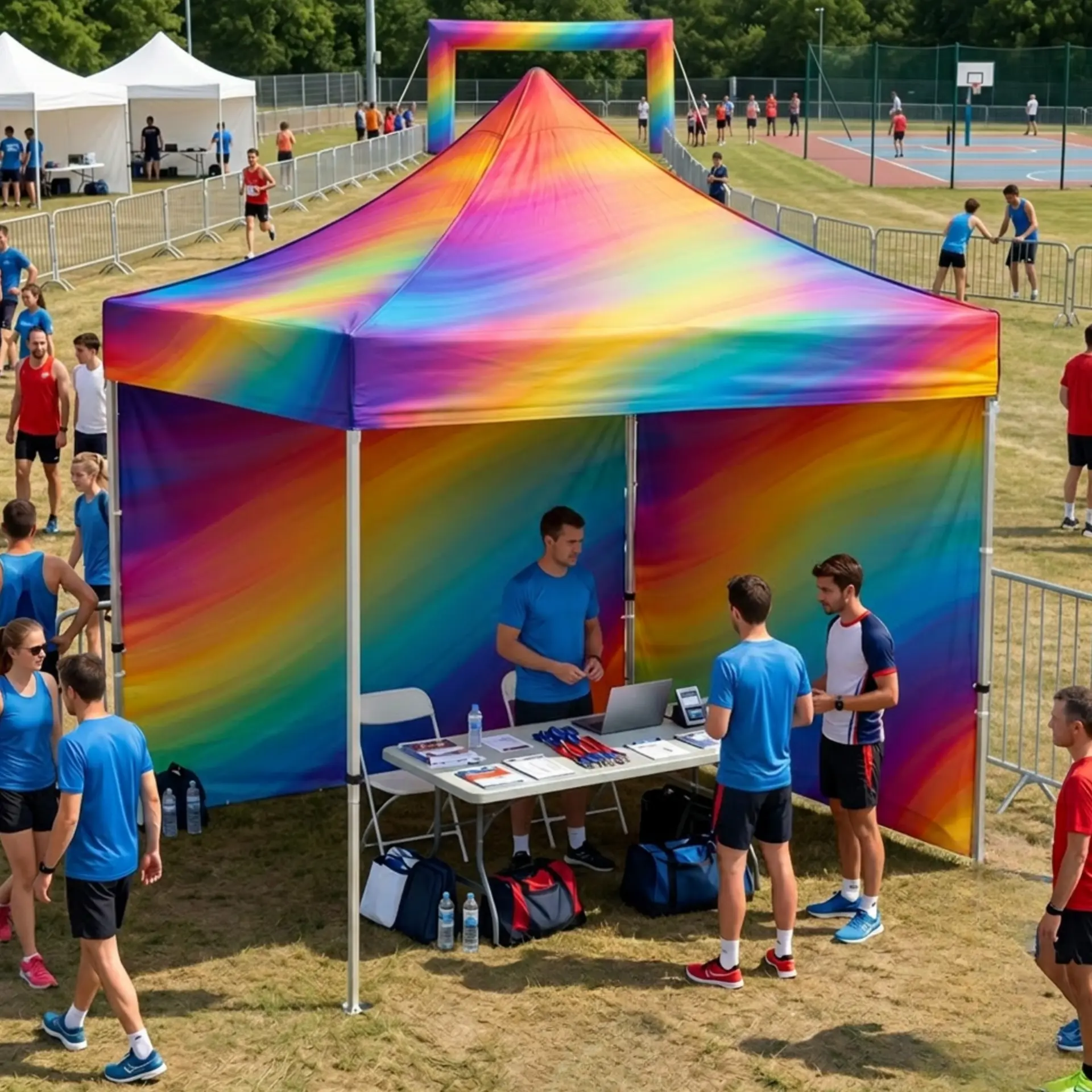 Tentes pliantes stand club de sport