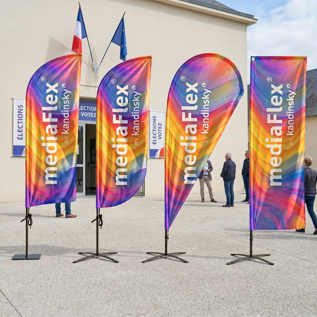 Drapeaux Beachflags campagne électorale
